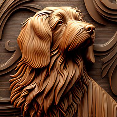 3D model st Medium Vendean Griffon dog (STL)